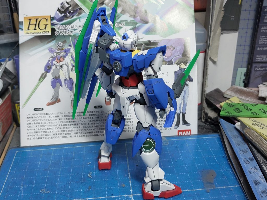 HG 1/144 ダブルオークアンタ 成形色仕上げ–9枚目/制作者：@dagored00