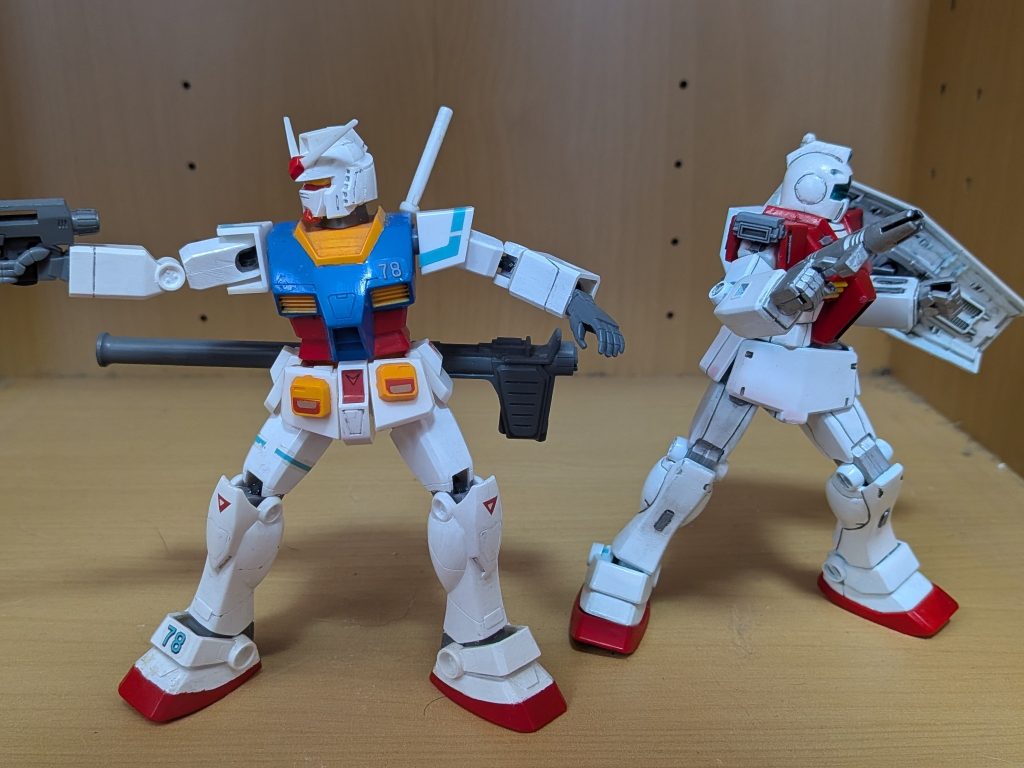 廃盤ガンダムとの共闘(gundam-kao3)ジャンクで買ったやつを引っ張り出して来ました！