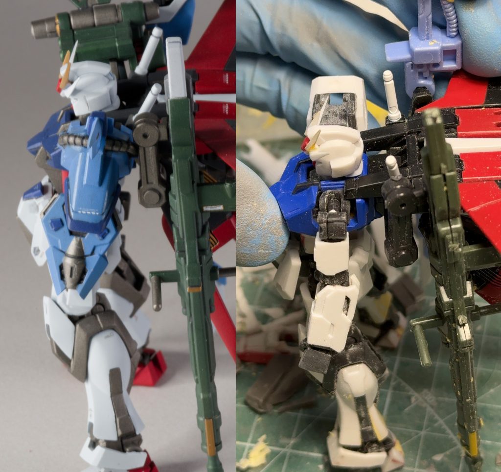 エールストライカーをより本体に密着させるように加工した1枚。