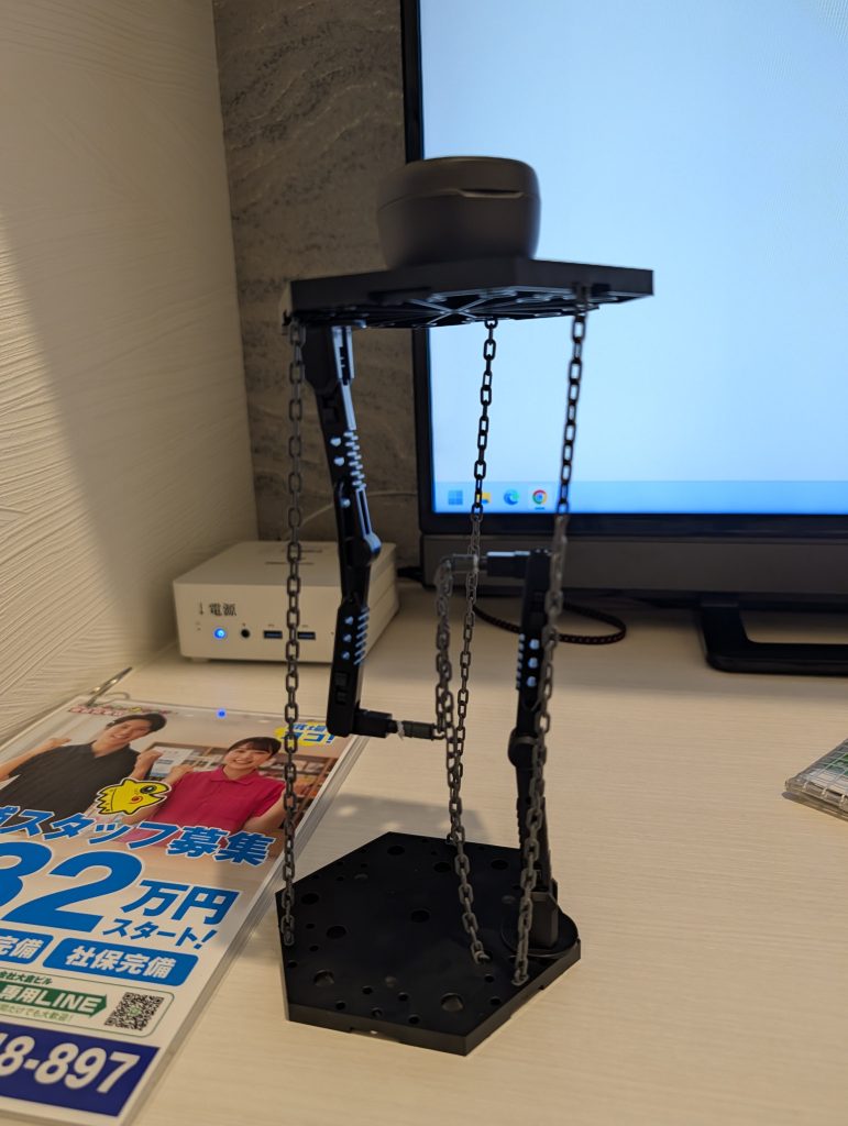 作品名：張力最高<p>バンダイアクションベース5を2つとカスタマイズマテリアルのチェーンパーツ×4を組み合わせて作った物体試作1号機です⋯。 アクションベースの写真にガンプラが使われてるとはいえ流石にこれをガンプラと言い張るのは厳しいと思った [&hellip;]</p>
