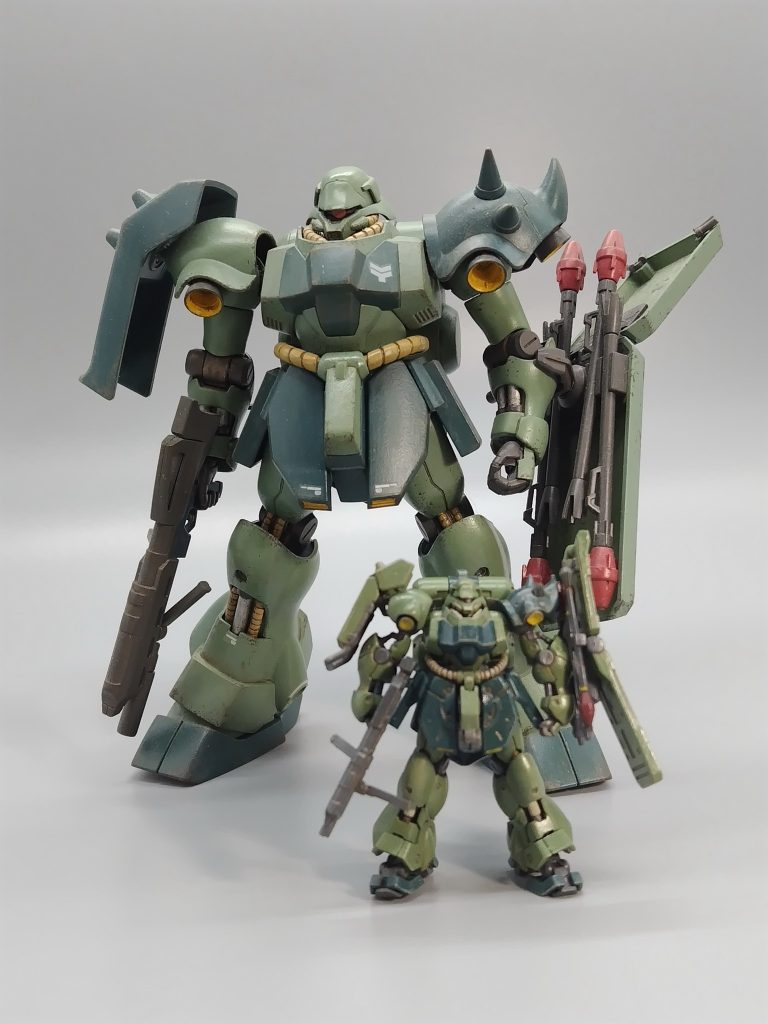 HGUCギラ・ドーガと。ああ、ちっちゃかった(zaku-kao5)