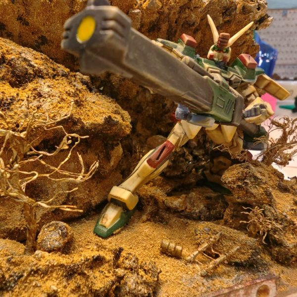 バスターガンダム【荒野の岩場ジオラマ】