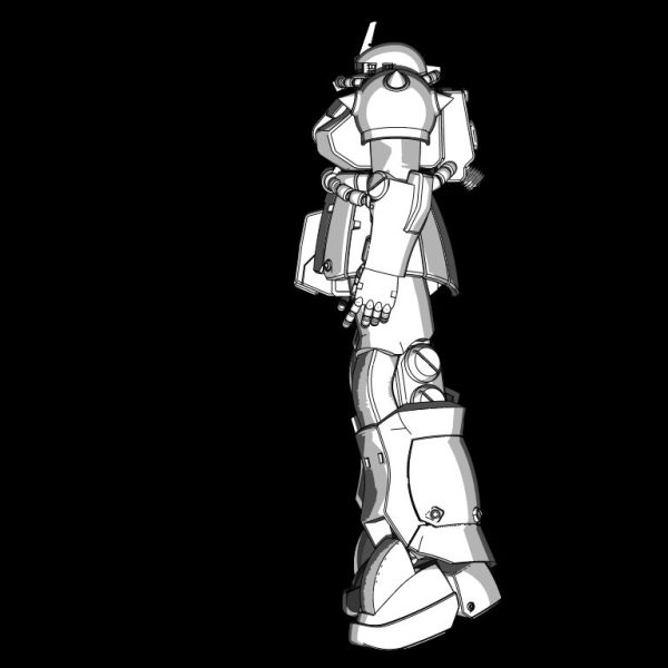真っ最中の関節設定中にふと気付く。合理性の塊のORIGINザクキットを基本に構想していたはずなのに…次第にパーツ構造の確認参考に見ていたF2キットの延長線上に自分のザクを見ている事に気付く…？(^^;)。&nbsp;構成には共通の部分も多いが、肝になる二重関節部分等でセンチネルザクキットと違いがある。そこも作り変える予定だったけど、素直にF2ベースでギミック修正する方が単純でキットへのリスペクトも高いと感じ始めた。何でもありな3Dモデリング手法ですが、改造として公開する上での向き合い方や節度は存在し、また使い手の心掛け次第…。&nbsp;よって既に準備在庫(※)のORIGINザク群は融合がほぼ済んでいるウチのドムと将来のゲルググ用に、F2は比較的少数(笑)ですが、既に必要分は手配…以後量産は再販待ち。※どちらも財力に物言わせている訳ではなく、旧世代故の高騰前在庫と私的交換によるもの。&nbsp;ザク好きすぎてグルグル回ってバターに(古い！)…けど、これでいいかと思う。あぁ、お前遊んでんだろ？の声が聞こえる…試験立体出力の予定を遅らせてでも詰めを踏ん張る。この機体を作ってしまうとやっぱりムサイ格納庫かHLV（Heavy Launch Vehicle）欲しいなぁ…それはそれとして写真は地道な細部修正。腕周りのバランス修正と構造追加、各所ディテール検討：足回り。作業のおかずはyoutubeの『機動戦士ガンダム THE ORIGIN 誕生 赤い彗星』予告3映像(笑)山崎氏の曲がアガる。少しは具が詰まってきているの…こんなもんじゃ伝わらんよなぁ～(^^;)続く。&nbsp;（3枚目）