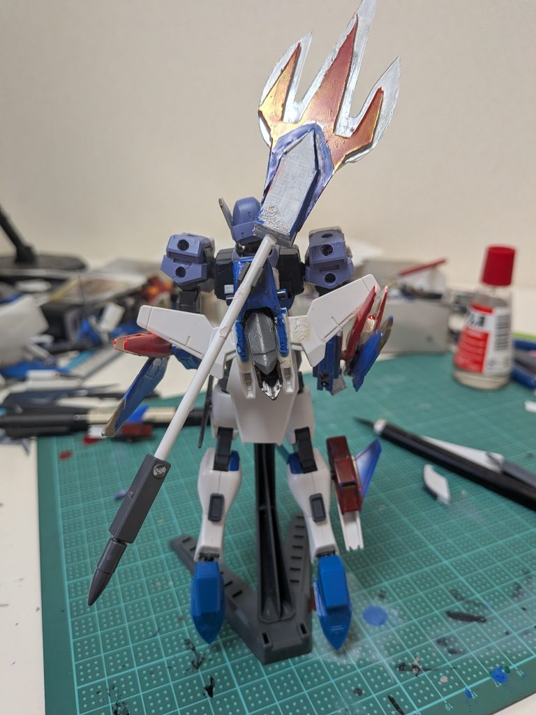 ということで完成しました。ミファー外装改めアクアレガリアこのレガリアという名前はこのバロードフリーダムができた頃にある形態のために用意した名前の一つです多分おそらくきっと（保険かけすぎ）投稿すると思います