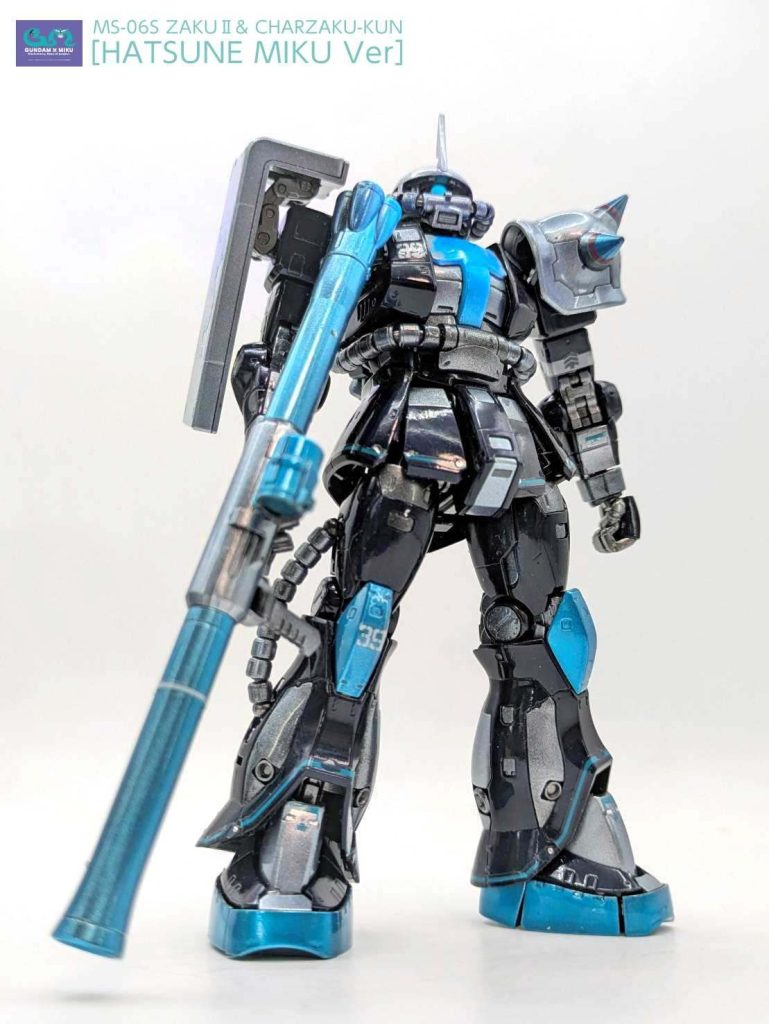 RG ザクⅡ［初音ミク Ver］& シャアザクくん METALBUILD風キャンディ塗装–6枚目/制作者：しうまい
