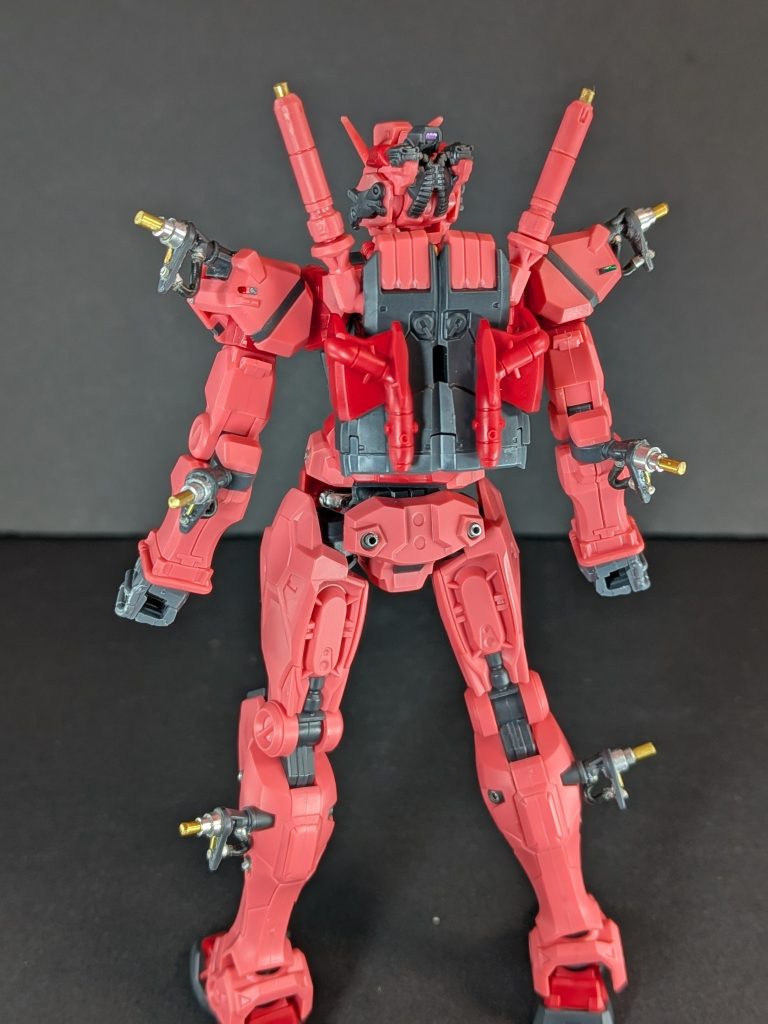 背面。脚と腰のノズルもアルミパイプ化。これもXで(ry