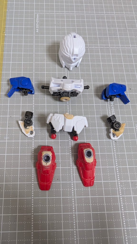 食玩のGフレームを使用しました。Gフレームの切断が大変でした。。