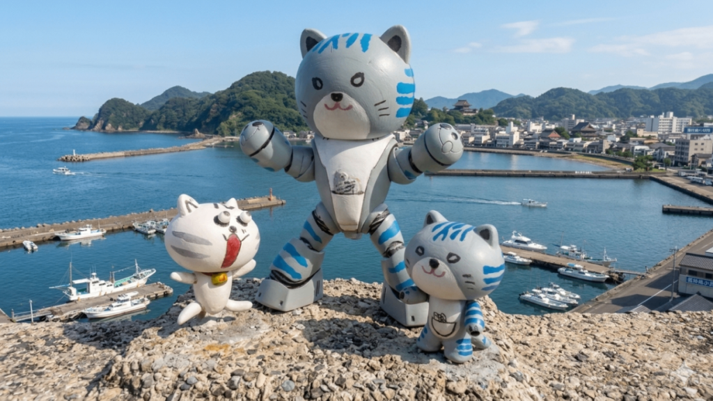 背景を福井県小浜市のAI画像に。