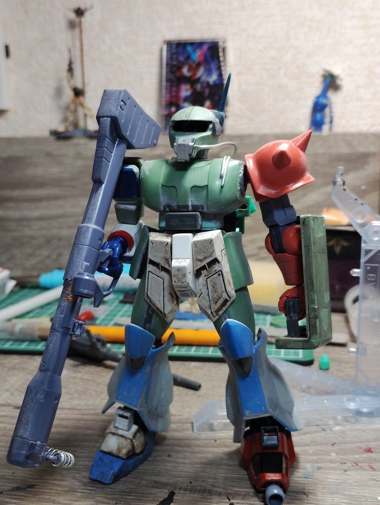 旧キットのザクをベースに以下のガンプラを使用しました旧キットザク2　　　　　　　　　　　　　　HGリバイブ版グフ　　　　　　　　　　　　　HGグフフライトタイプ（の余りパーツ）　旧HGザク2 &nbsp; &nbsp; &nbsp; &nbsp; &nbsp; &nbsp; &nbsp; &nbsp; &nbsp;　　　　　　　　　　　HGハイニューガンダム　　　　　　　　　HGアレックス &nbsp; &nbsp; &nbsp; &nbsp; &nbsp; &nbsp; &nbsp; &nbsp; &nbsp; &nbsp; &nbsp; &nbsp; &nbsp; &nbsp; &nbsp; &nbsp; &nbsp; &nbsp;