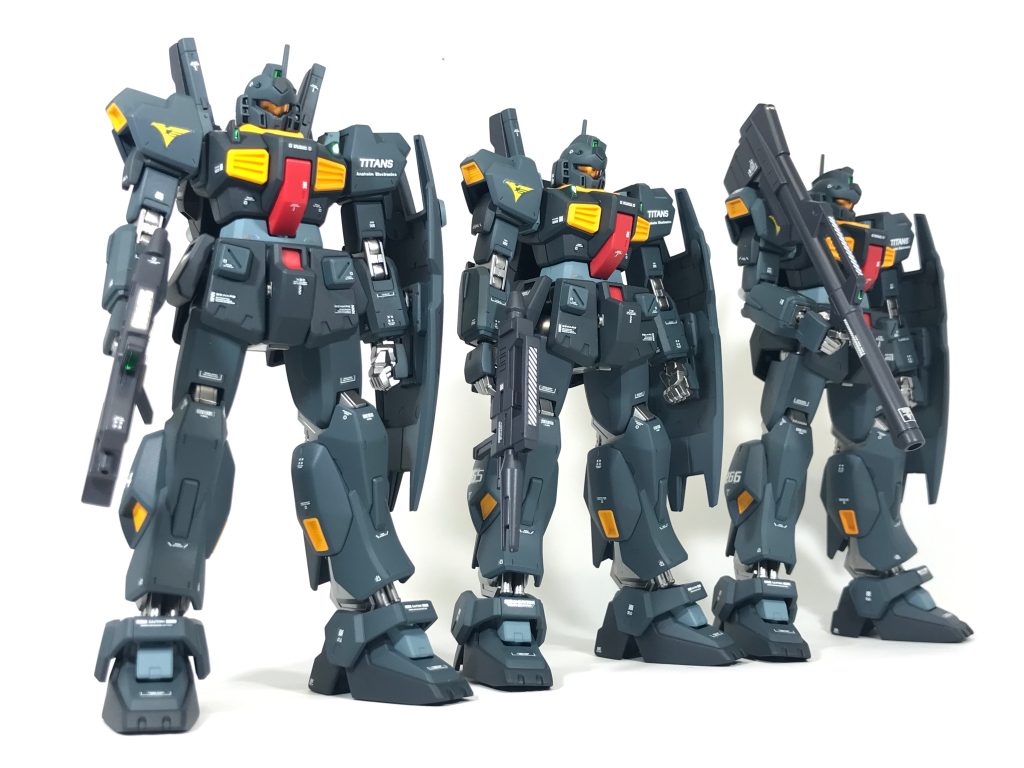 当機体はガンダムマークⅡ量産化計画の一環でジムクゥエルやヘイズルのパーツを流用し、パーツ互換性を高めた機体。その見た目からパイロット達からもジムクゥエルⅡとも呼ばれている…と言う脳内設定にしました。