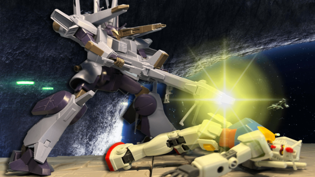 野獣戦士ガンダム　「いいよ！こいよ！（ビームを）胸にかけて胸に！」