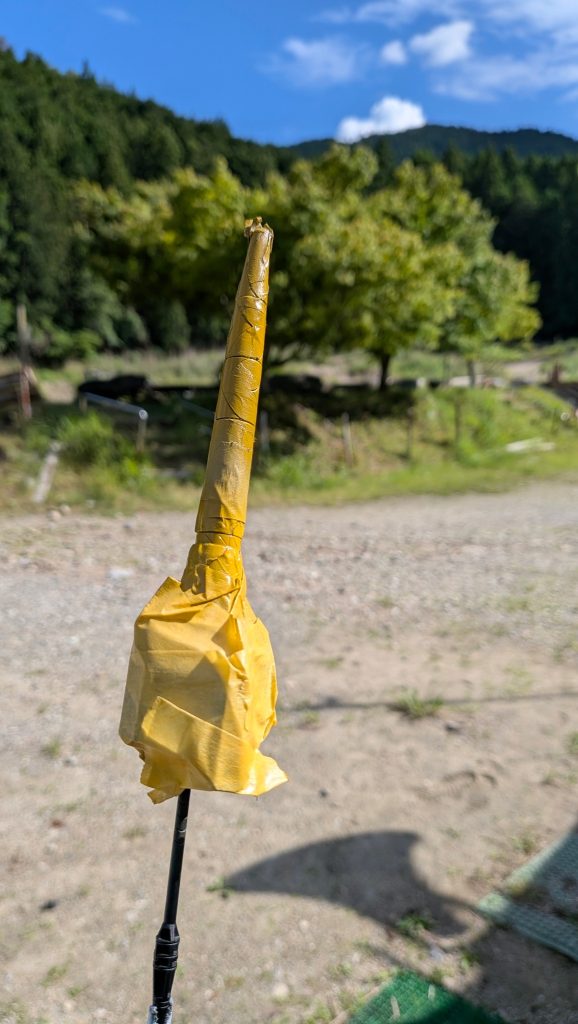 今回は武器の先端の部分のみマスキングで塗装しました🎨