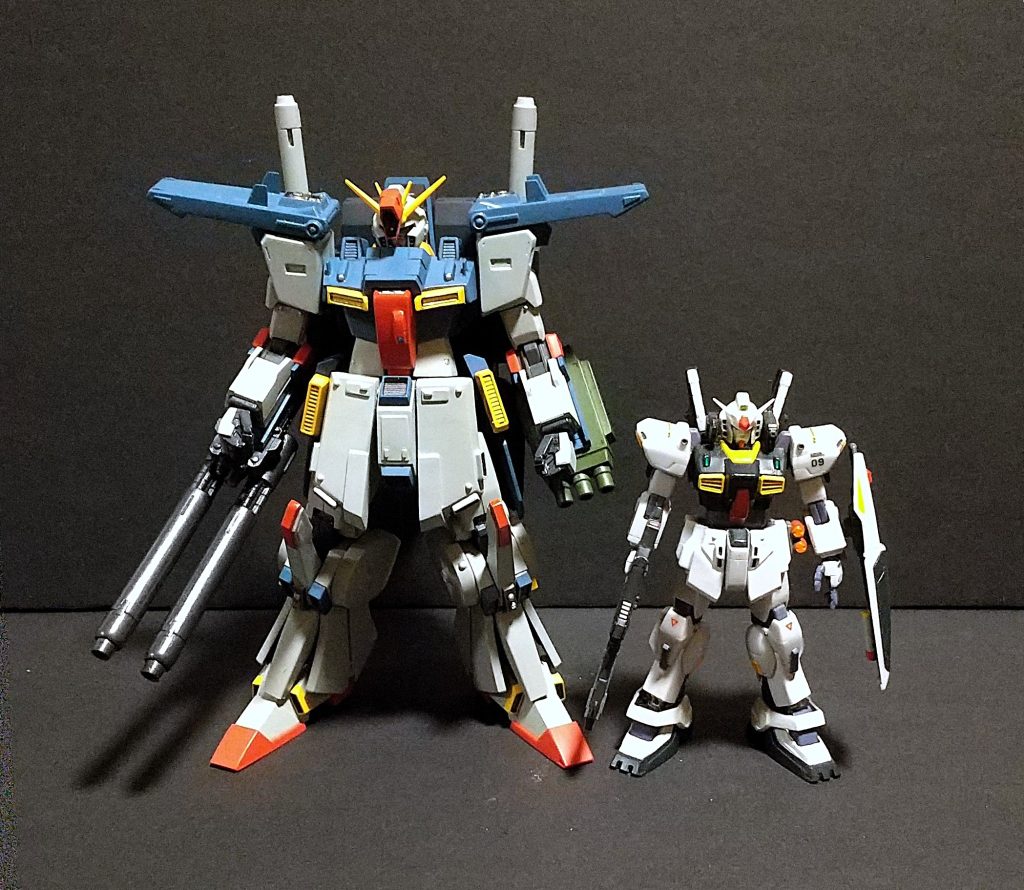 1/200 ガンダムMkⅡとの比較。&nbsp;ZZは最低でもこのくらい大きい方が個人的にはしっくりきます。
