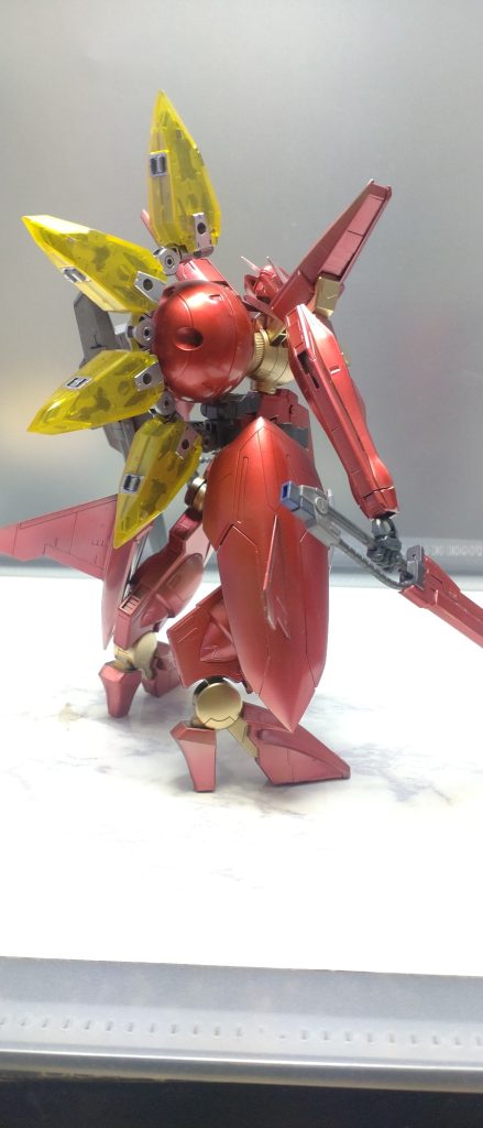 本体：サフ→黒→スーパーリッチゴールド+EXゴールド→クリアルージュ→ガラスパール関節：サフ→黒→スーパーリッチゴールド+EXゴールド→ガラスパール黒にスーパーリッチゴールド単体液が乗らなかったときはどうしたもんかと思いました。