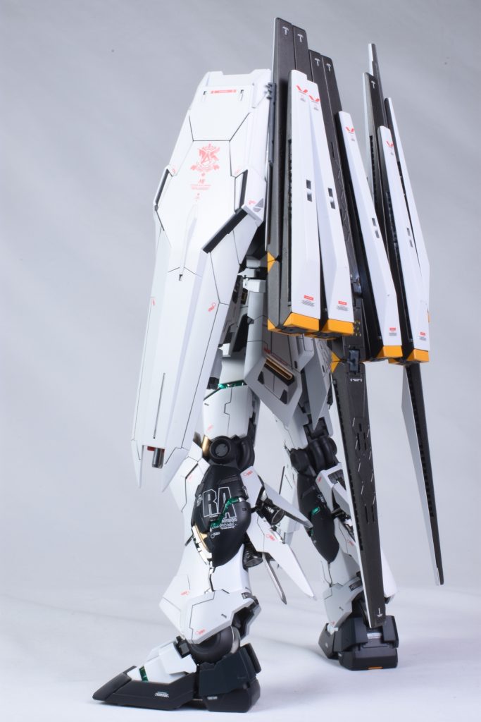 フィンファンネルは3:4の7枚懸架 RG、PG、MG全てでレイアウトを変えました