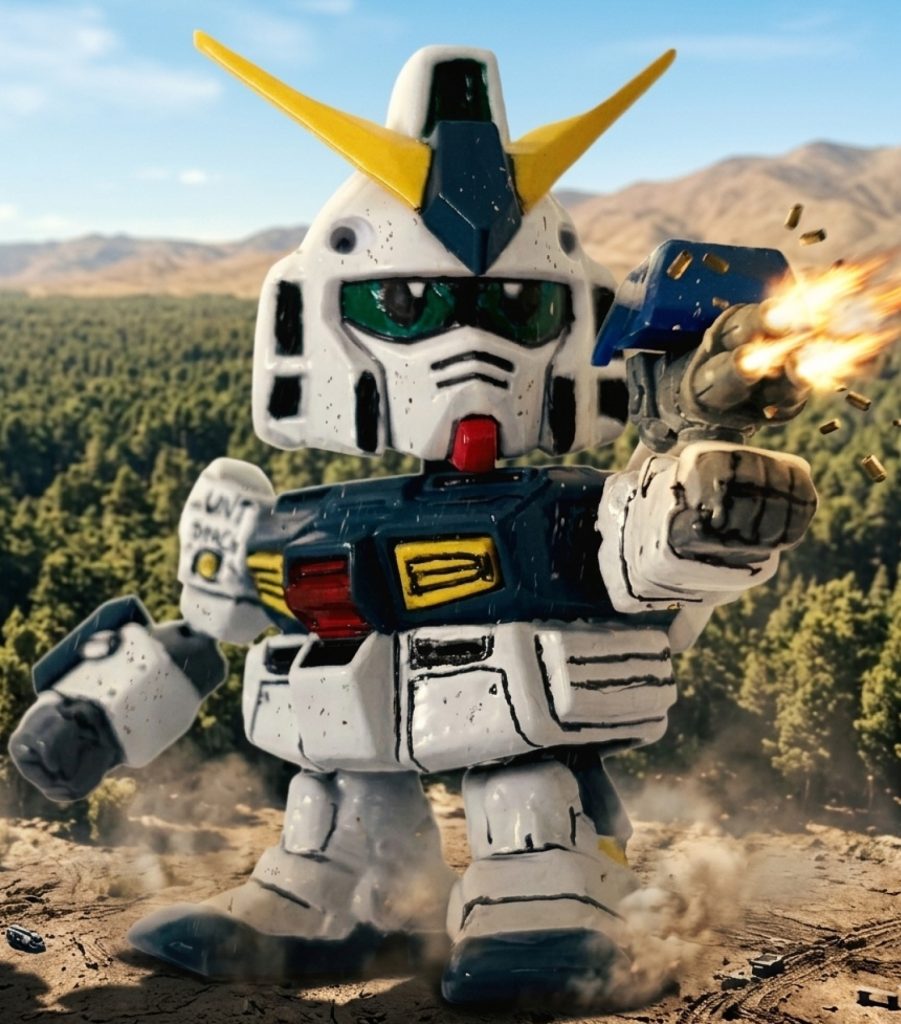 小さいながらも、現行のSDガンダムにも負けないくらい動かせたんじゃないかなと思ってる(zaku-kao2)これからもマイペースに色々作る予定(gandam-hand2)