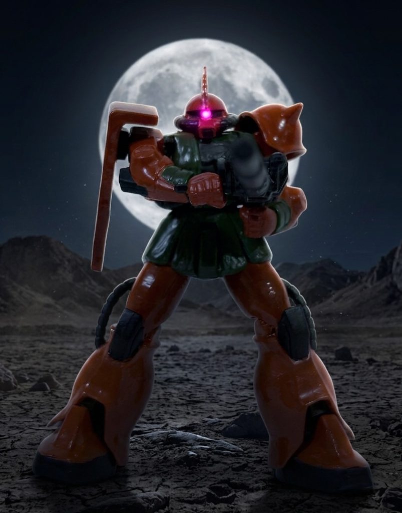 ザクはどんな色で塗ってもカッコイイ(zaku-kao6)次回お楽しみに。