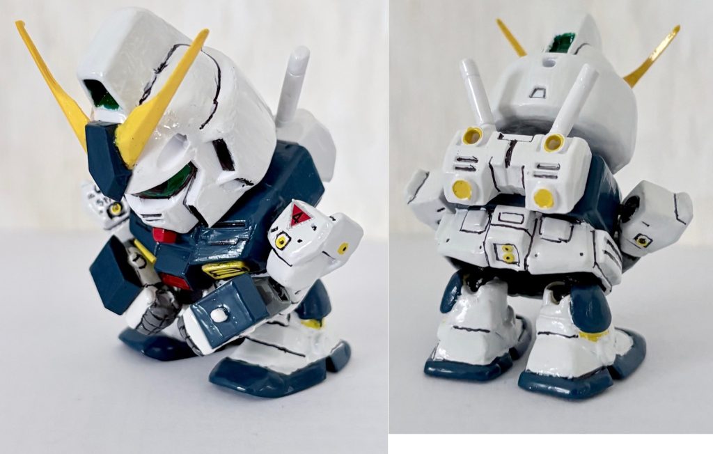 全身にボールジョイントを仕込んだ事でお辞儀のポーズも楽にできるようになった(gundam-kao2)