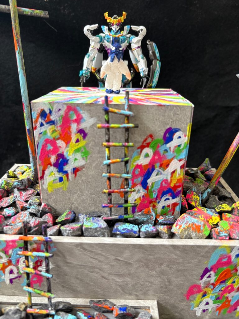 あまり似なかったのですが、Beginningのポスターと同じ構図になるように作っています。