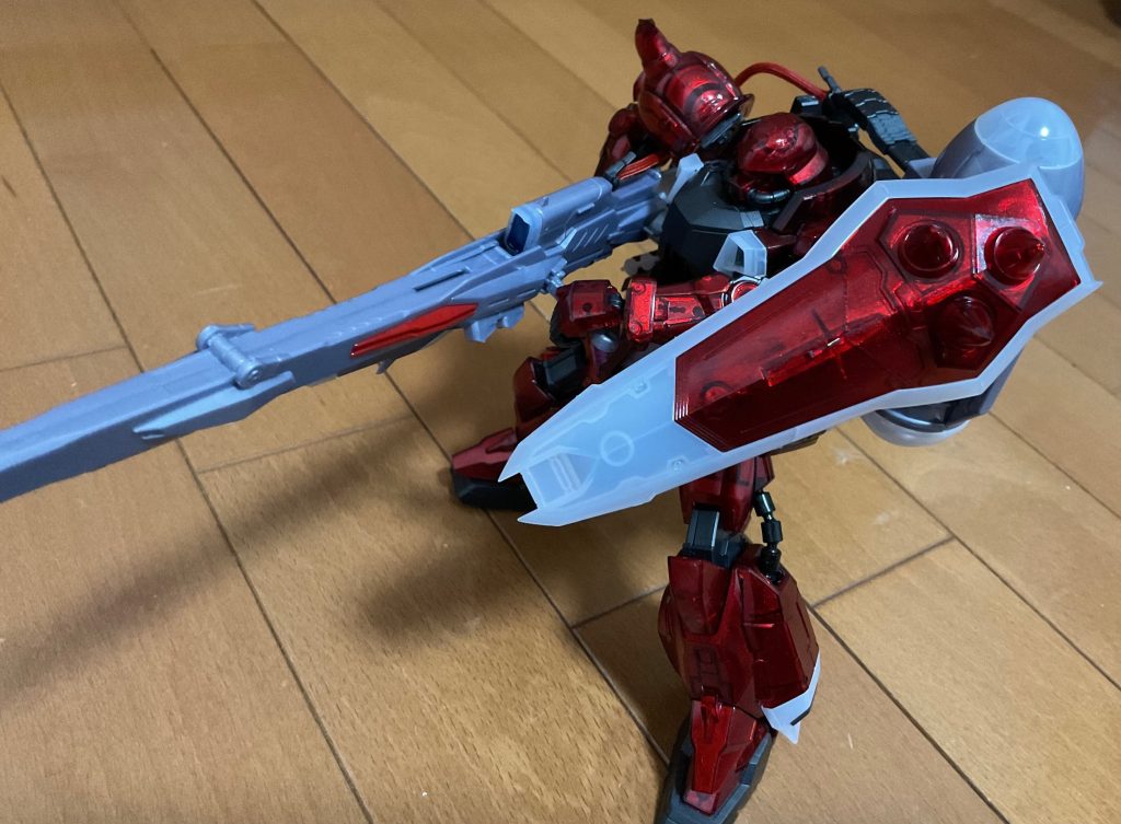 ガナーウィザード構えポーズです。写真だと分かりにくいですがめちゃくちゃ反射してて綺麗です。
