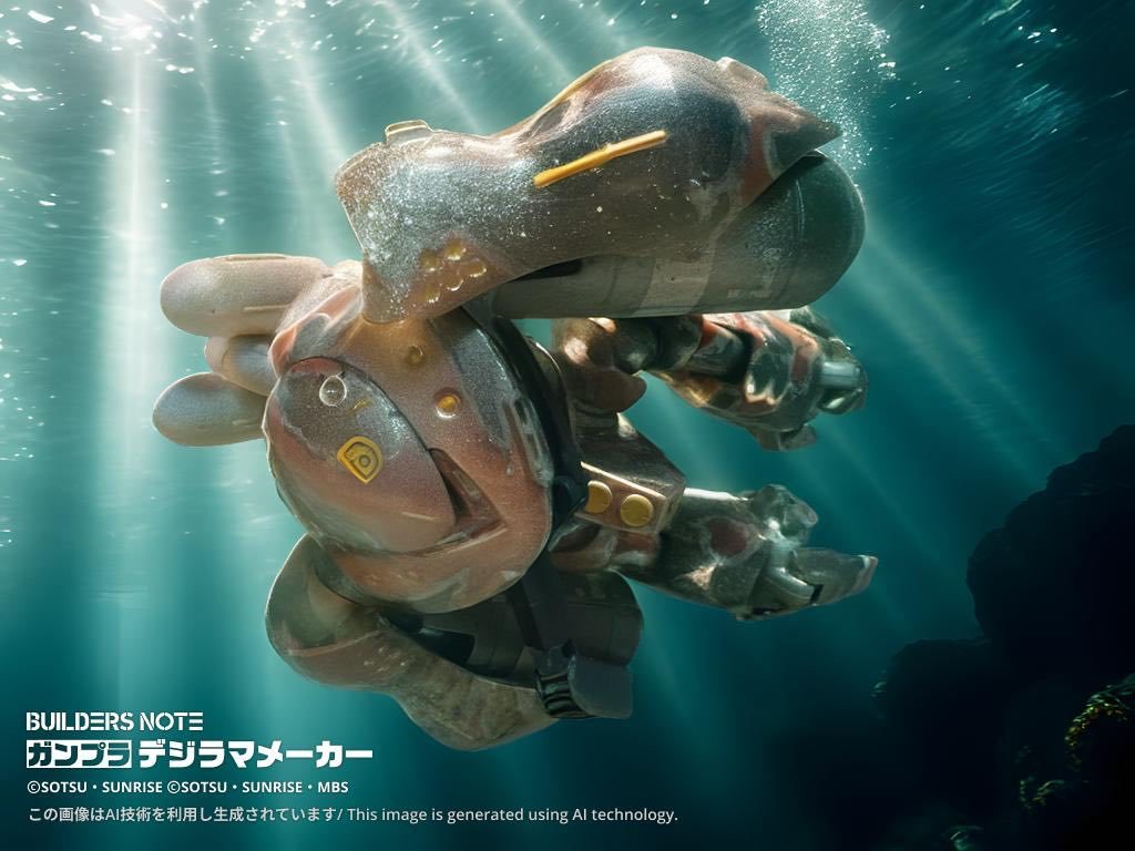なのでデジラマメーカーで水中に入れてみました。良い‼︎コレは良い‼︎‼︎かっこいい‼︎