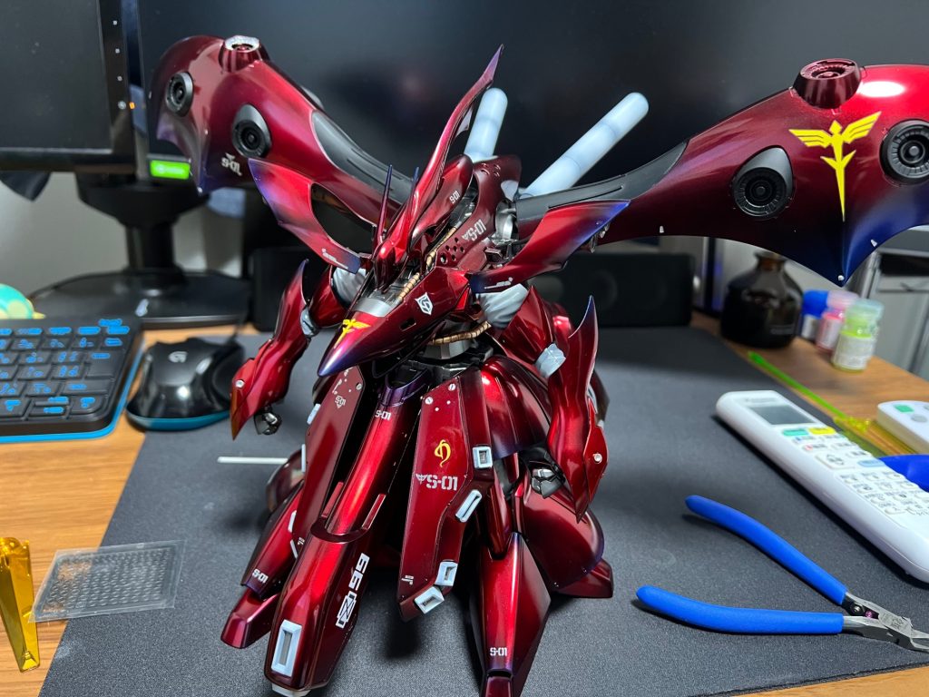 ダブルホーンファンネルを載せていない元のナイチンゲールがこちらです。やり過ぎたと感じていたグラデーションもこう見ると程よい感じ？で安堵してました