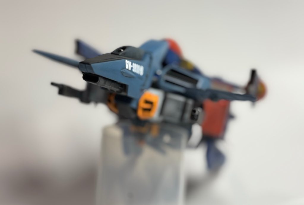これまたエアマスターバーストの特徴的な武器ノーズビームキャノン。機首下部の平べったいやつです🔫