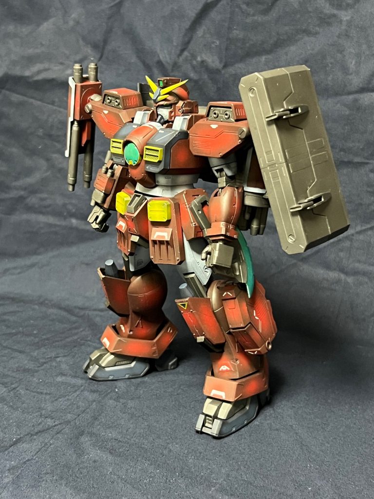 左正面。アンクルアーマーの厚みを追加したからどっしり感は出たかな。