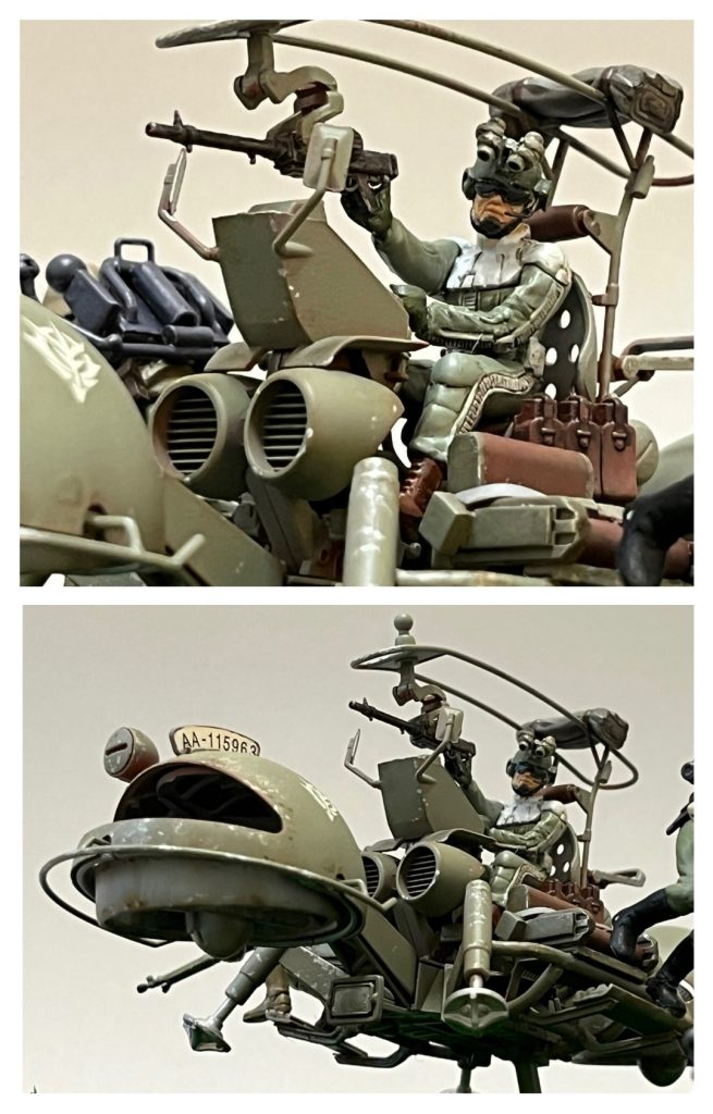 ノーマルスーツの様に見えますが地上用に簡略化された物みたいです。フルフェイスのヘルメットよりもこちらも方が地上用としてしっくりきますね😄
