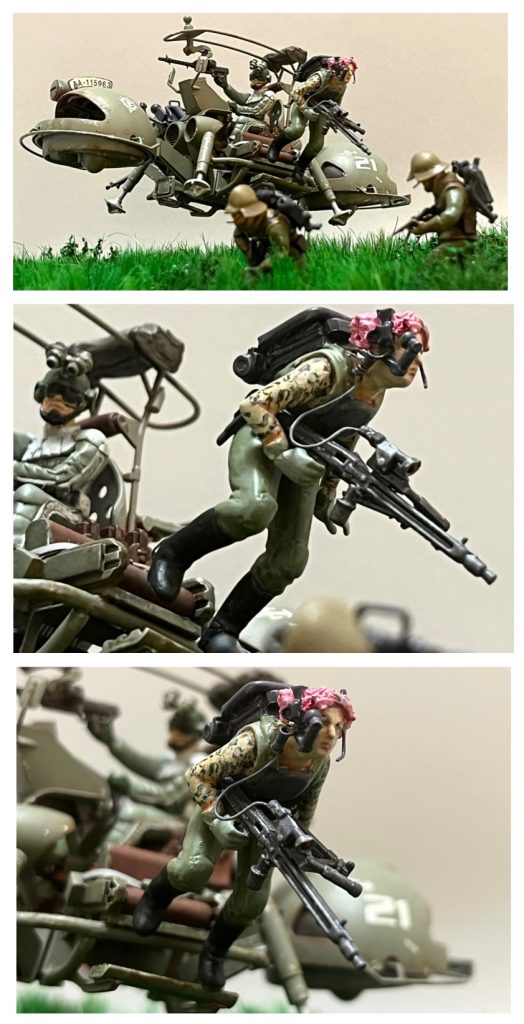 スマートガン風のMG42重機関銃。このジオラマで一番やりたかった物かもしれません😄
