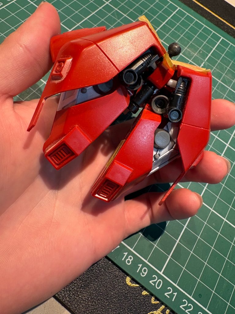 リアスカートの分割内部フレーム制作