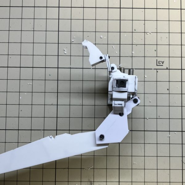 胴進捗。Aパーツコクピットブロックを製作。Gコアのカバーはもちろんテール・スタビレーター合わせられる様に。後は首を作ればAパーツの本体はできるか…？（4枚目）