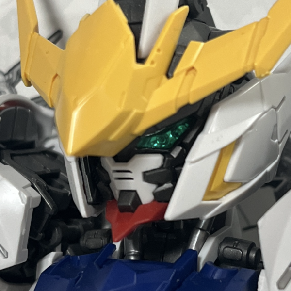 バルバトス、かっこいいですねバックパックと武器系でおわり！後すこしー！よくできてるなーもっと流通して、みんなに作ってもらいたい！作っててたのしいー！ツインアイ何もしてないですが、結構ギラついてます！&nbsp;塗装したいなー（5枚目）