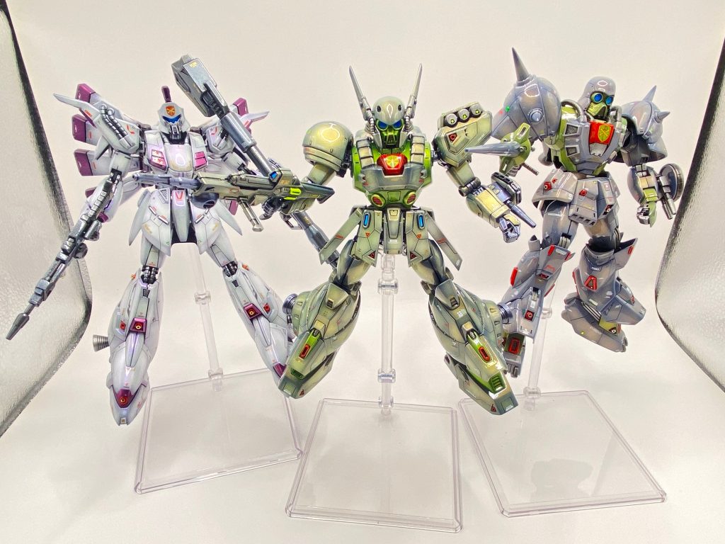 Ｆ９１シリーズ３機完成。本当はＭＧのＦ９１を完成させてニプコムに向かいたかったのですが…仕事が忙しく模活の時間がなかなか取れない状態なので諦めました(ノД`)・゜・。最後までご覧いただきありがとうございましたm(_ _