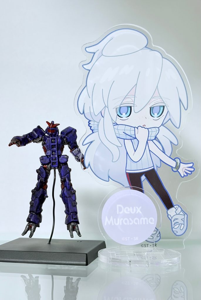 パイロットのドゥー・ムラサメ少尉とツーショット！強いキャラのはずだったけど、相手が悪かった(キケロガとシャリアブル)もっと活躍見たかったなぁ...