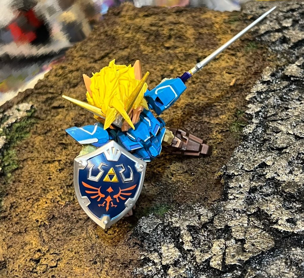 ガンダムエクシアが『ゼルダの伝説』に登場する勇者のコスプレをしています Zelda Gundam SDEX