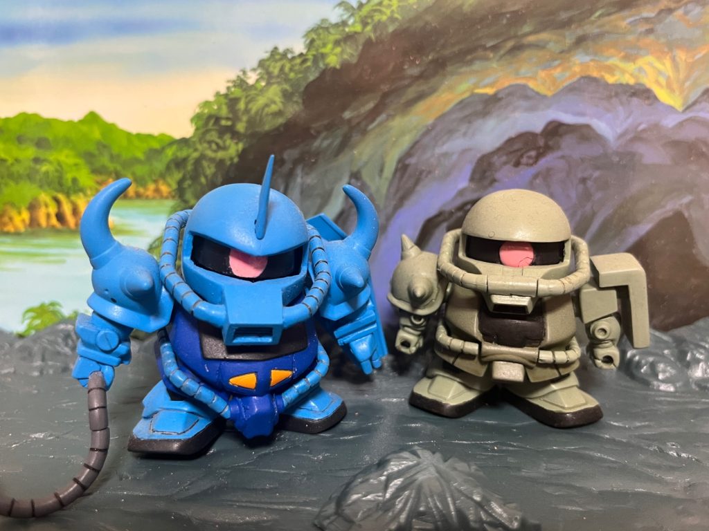 ザクとの2ショット。自己満足。