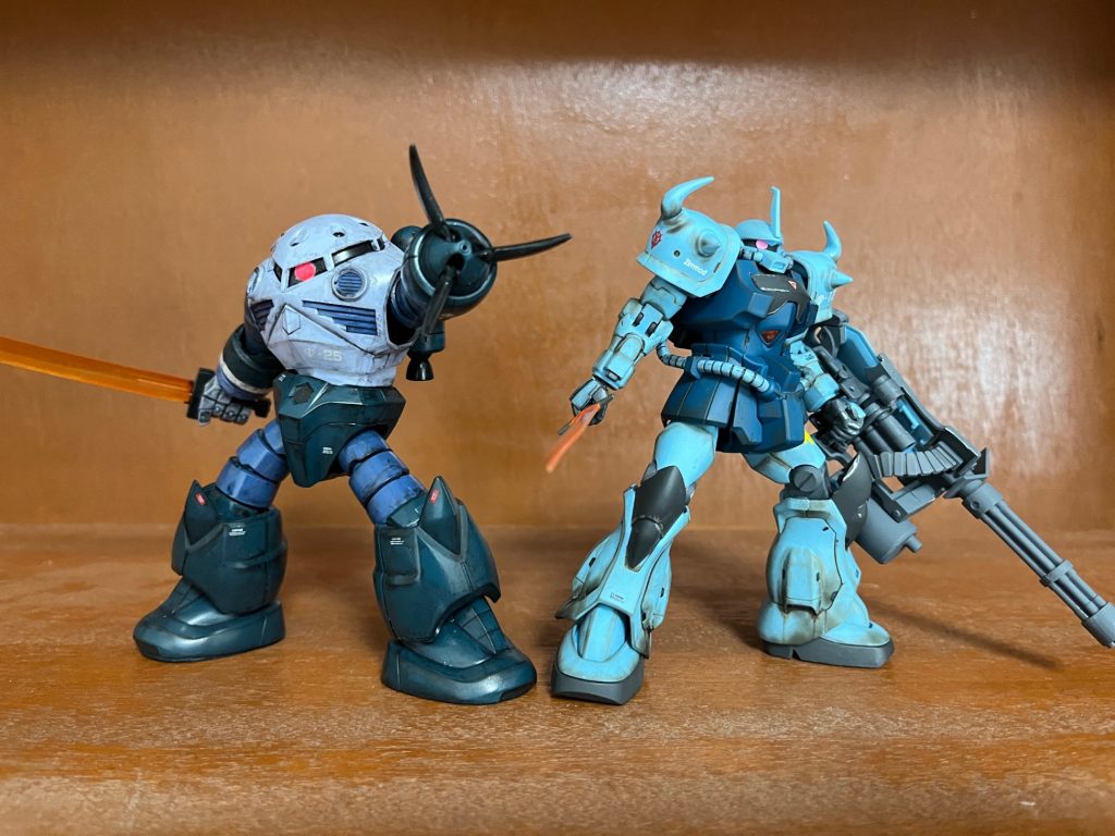 グフカスタムと！ヒートサーベルと🟦仲間なのでこれもアリ寄りのアリ🐜