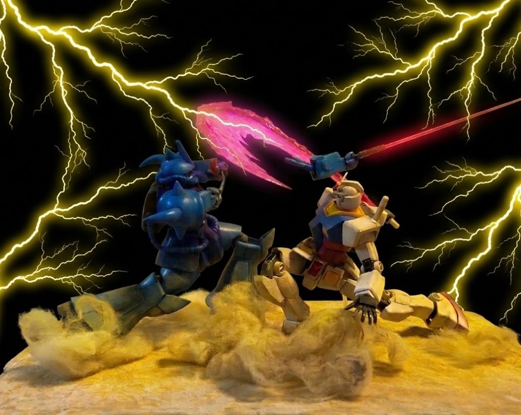 デジラマ作ってみました😊↑で言っていることと反しますが、それもガンプラの楽しみ方の一つです😆&nbsp;運営さん、ほんとにほんとにありがとうございます。これからも末長く運営を続けて嫌い頂けるようお願いいたします⭐️