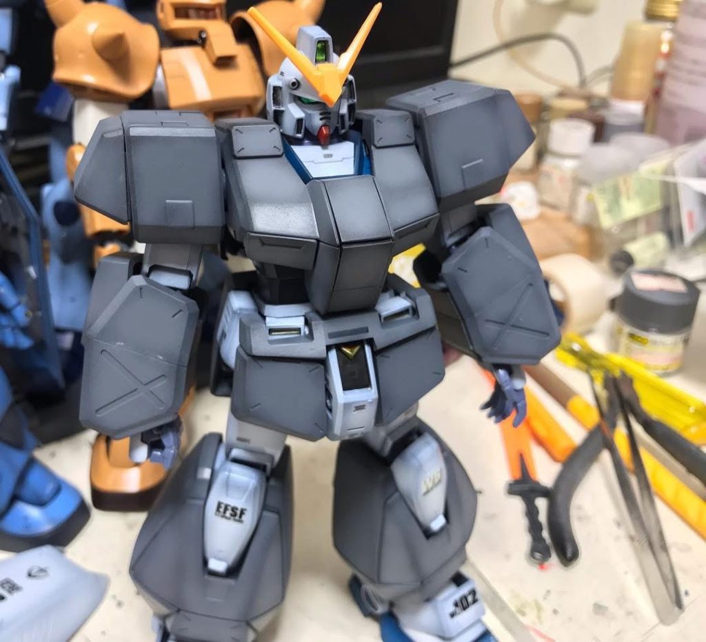 チョバムアーマーも黒立ち上げで塗装