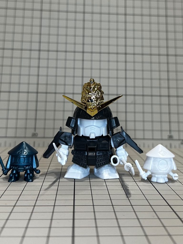 素組みで。昔のBB戦士のこの等身が大好きです。暴留と雑魚も付属して嬉しいですね✨雑魚もいずれ作りたいと思っています。