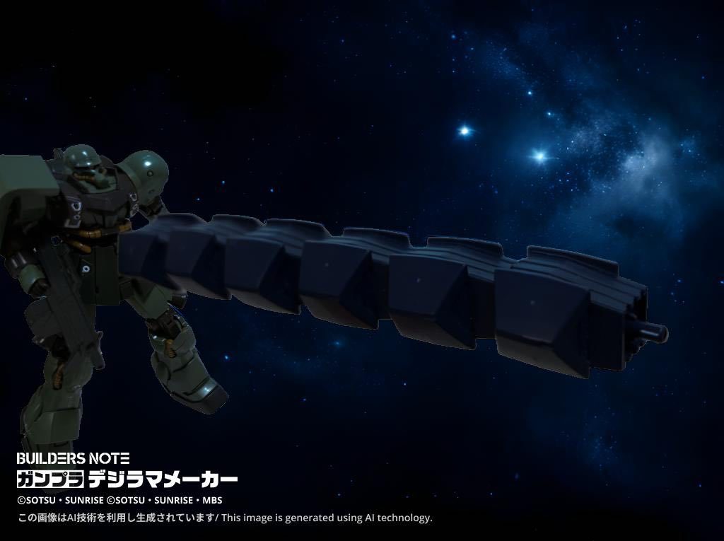 　だが、ヒル少尉の機体の目の前にファンネルが現れる。「バルサザーはこうもできる！」　ファンネルは縦に一直線に並び、そのまま連結した。「ビーム・ランチャーだ！」