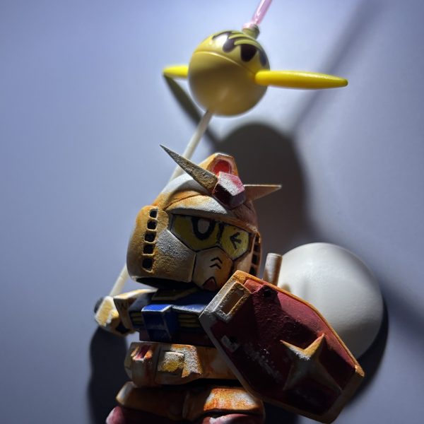 閲覧ありがとうございます♪年甲斐 も 無く好き勝手 に 制作しております。😁&nbsp;ビームジャベリン（槍）を &nbsp;作って&nbsp;完品 に しようか&nbsp;と 。それ に して も 塗装は 難しい ですね。（コンセプトが破綻しましたから余計に🙏）普通に塗ると味気がないんですよね。。。。。😇（2枚目）