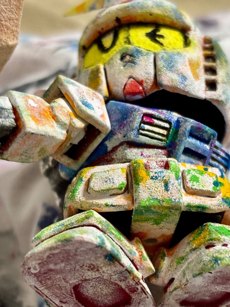 BB戦士 ガンダム ペイントアートっぽい スタンプ塗装–4枚目/制作者：あれっくす