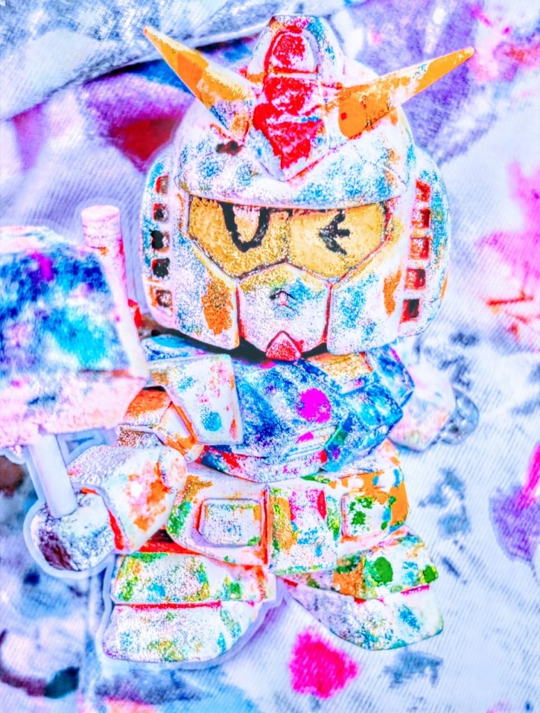 BB戦士 ガンダム ペイントアートっぽい スタンプ塗装