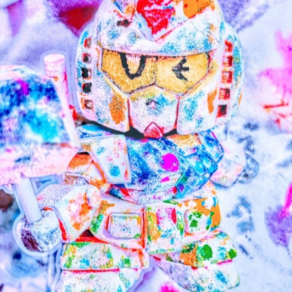 BB戦士 ガンダム ペイントアートっぽい スタンプ塗装