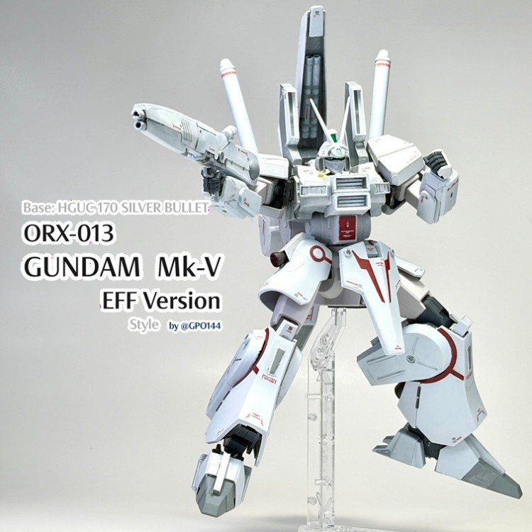 HG ガンダムMk-V（連邦カラー） 風｜gpo144さんのガンプラ作品｜GUNSTA