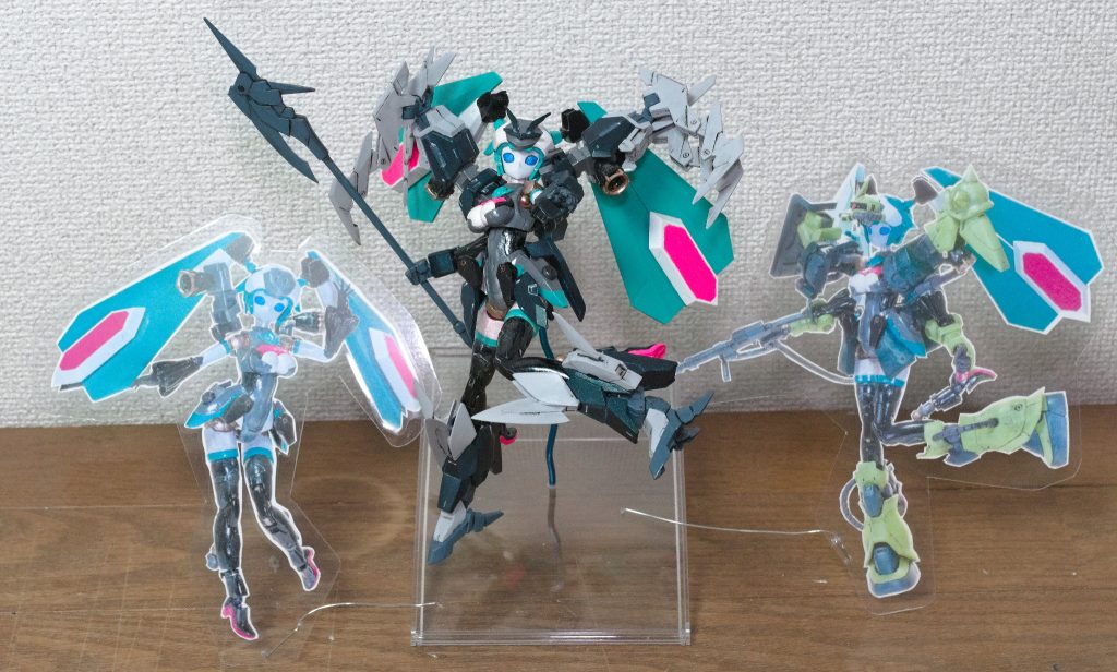 プラネッツミク＋プルタインアーマー＆バリエーション展示用自作アクリルスタンド