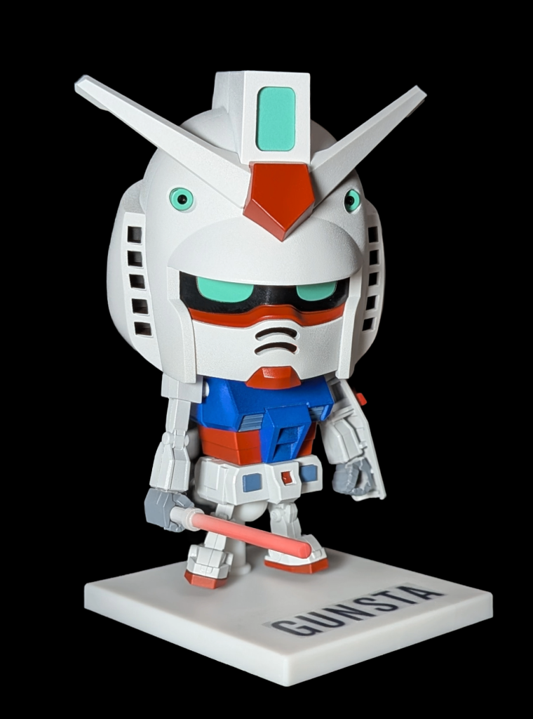 GUNSTAロゴはデカール自作して貼り付けこちらでロゴデータは配布されていたので簡単に作成出来ました　ありがたや