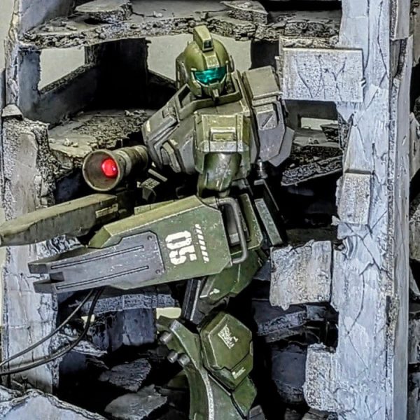 【筆塗り全塗装】MG 1/100 ジムスナイパー【ジオラマ】